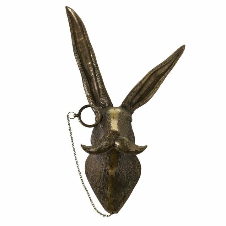 Wall Art Metallic Animal Head Sculpture with Textured Details and Glasses - Image 16