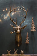 Wall Art Metallic Animal Head Sculpture with Textured Details and Glasses - Image 4