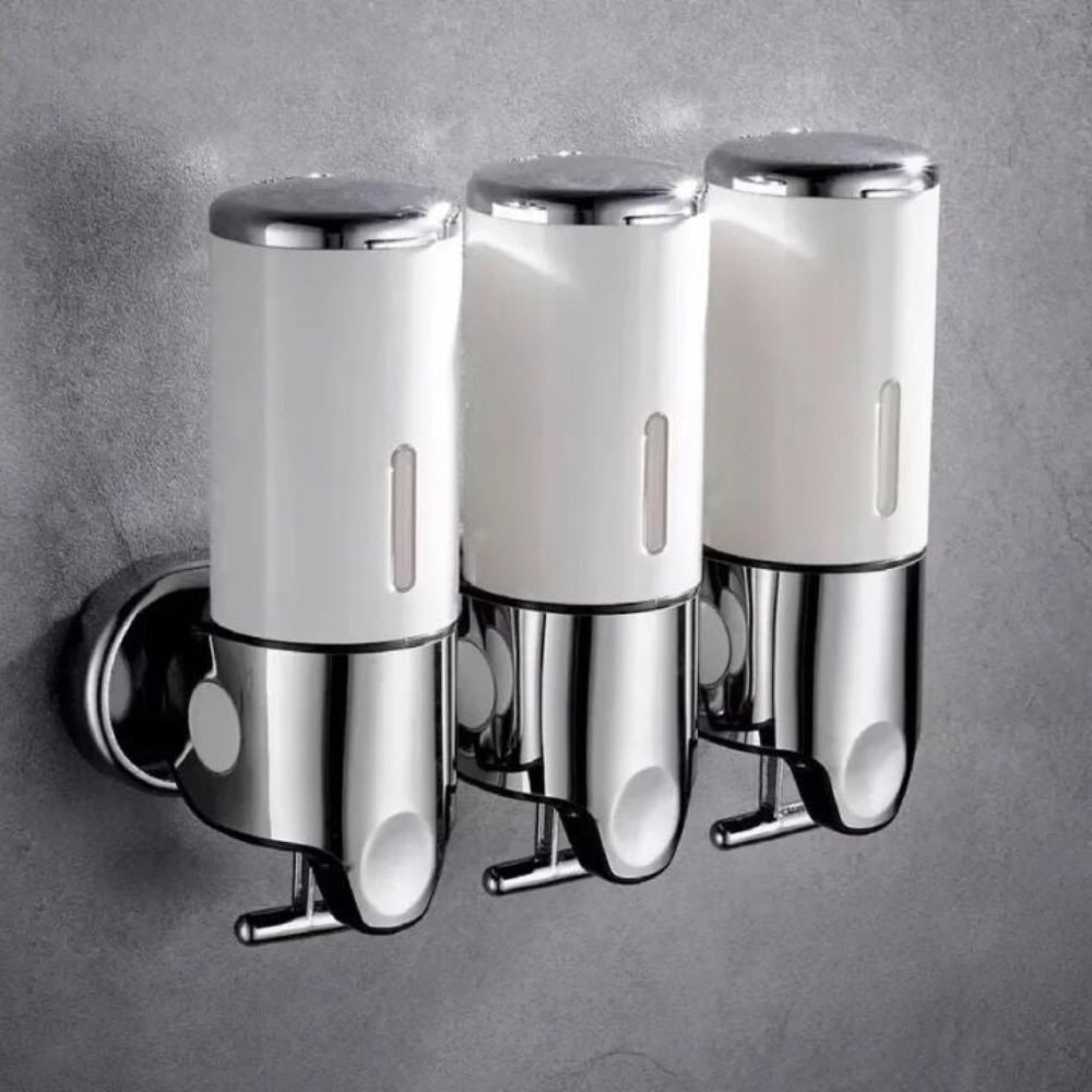 Wall-Mounted Shower Soap Dispenser with Manual T-Bar Lever and Detachable Chambers - Image 21