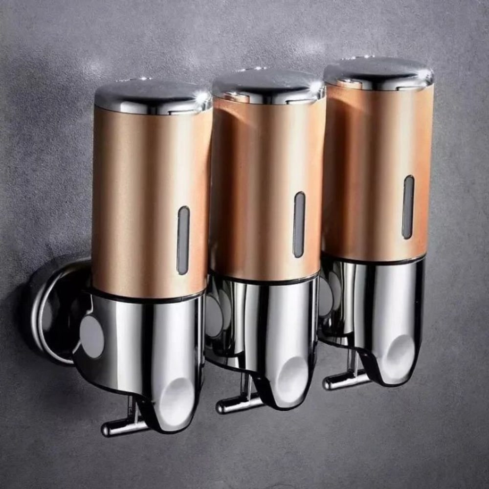 Wall-Mounted Shower Soap Dispenser with Manual T-Bar Lever and Detachable Chambers - Image 24