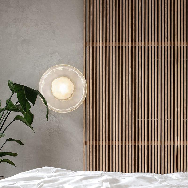 Wall Sconce Lighting with Textured Ripple Glass and Contemporary Design - Image 14