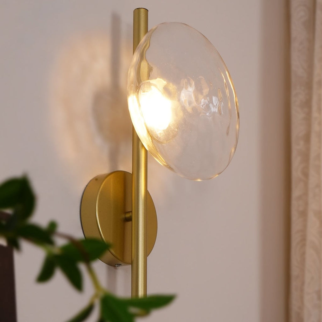 Wall Sconce Lighting with Textured Ripple Glass and Contemporary Design - Image 24