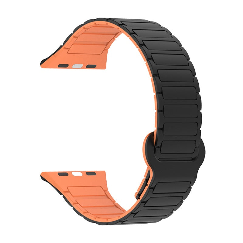 Watch Band with Magnetic Closure and Ribbed Silicone Design - Image 21
