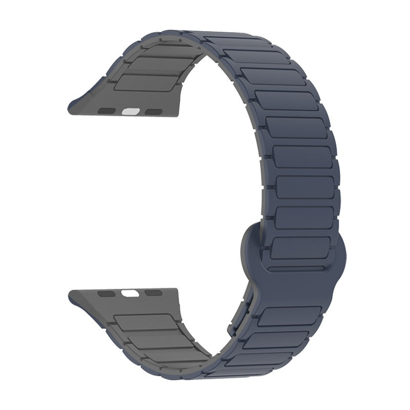 Watch Band with Magnetic Closure and Ribbed Silicone Design - Image 25