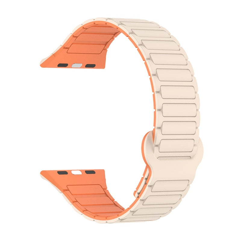 Watch Band with Magnetic Closure and Ribbed Silicone Design - Image 30