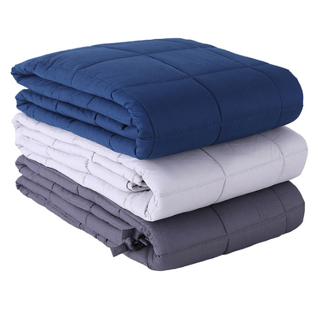 Weighted Blanket for Anxiety and Stress Relief with Quilted Cotton Design - Image 6