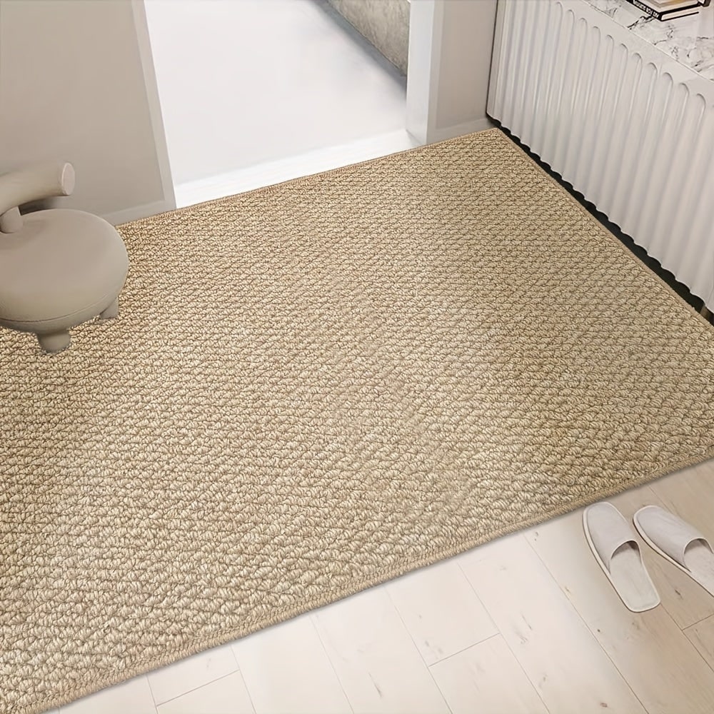 Welcome Door Mat Non-Slip Absorbent Indoor Entrance with Textured Loop Pile - Image 1