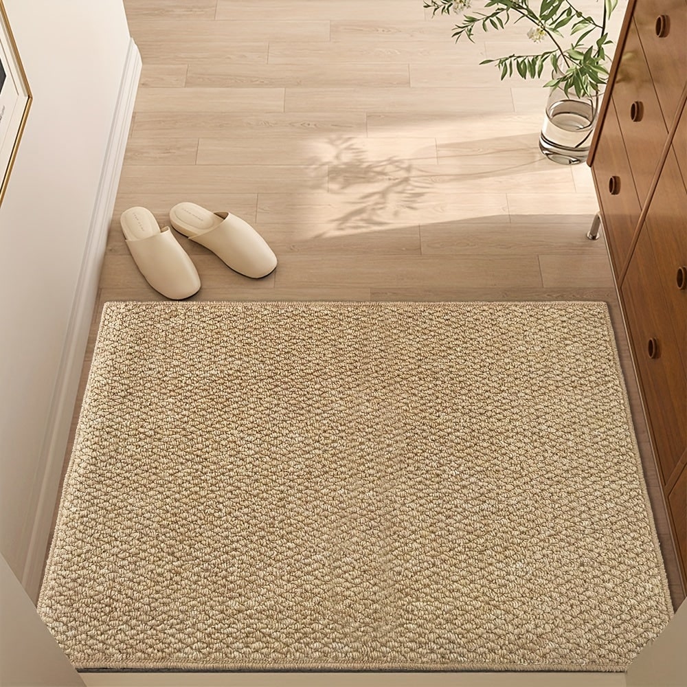 Welcome Door Mat Non-Slip Absorbent Indoor Entrance with Textured Loop Pile - Image 2