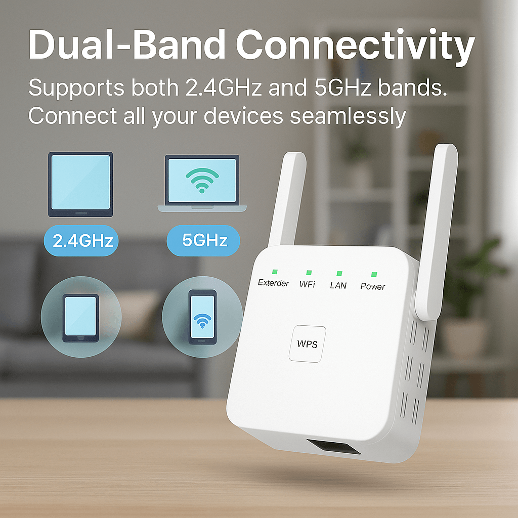 WIFI Extender with Adjustable Antennas and Ethernet Port Wireless Range Booster - Image 8