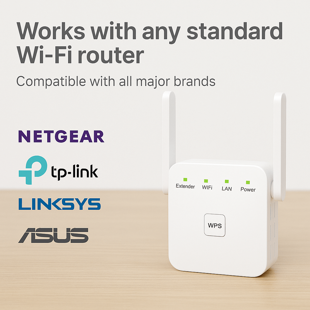 WIFI Extender with Adjustable Antennas and Ethernet Port Wireless Range Booster - Image 9