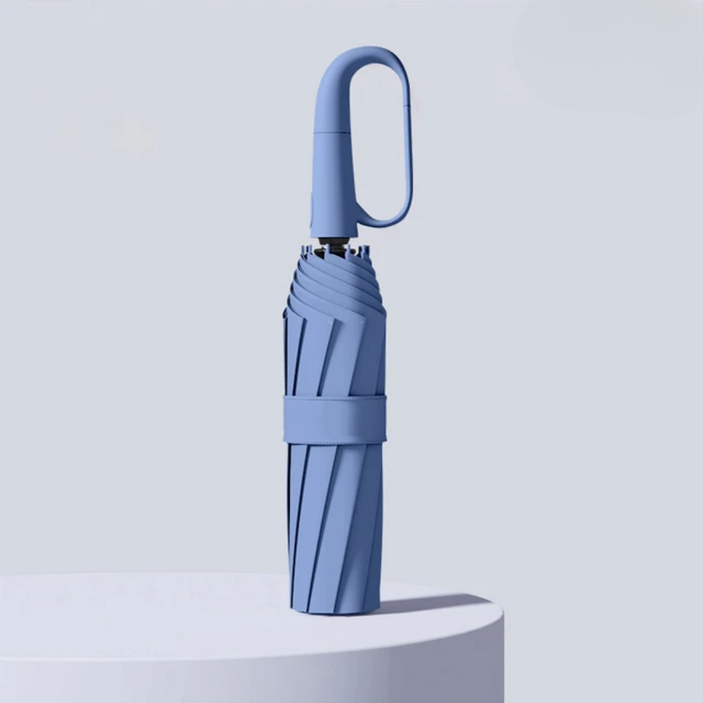 Windproof Travel Umbrella with Automatic Open Close and Compact Carabiner Design - Image 2
