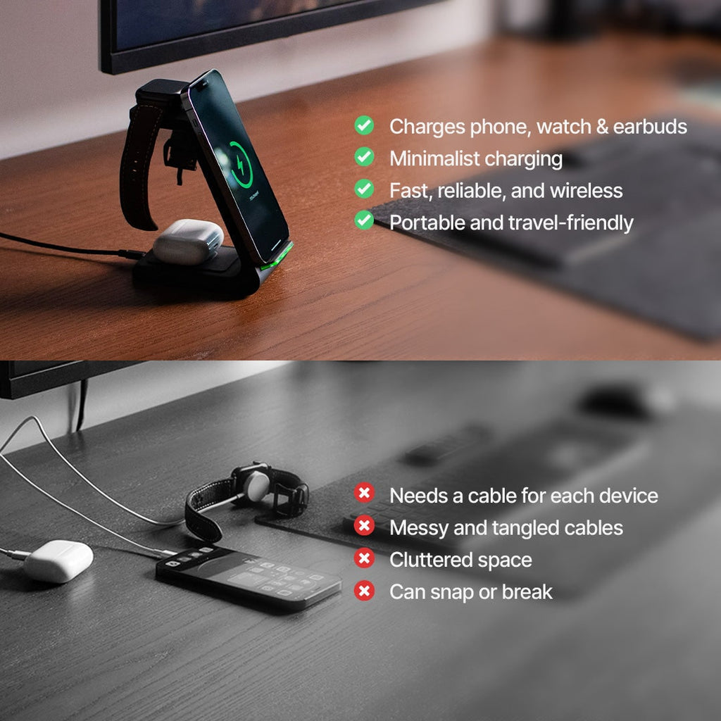 Wireless Charging Station for Phone Watch and Earbuds with Fast 15w Dock - Image 7
