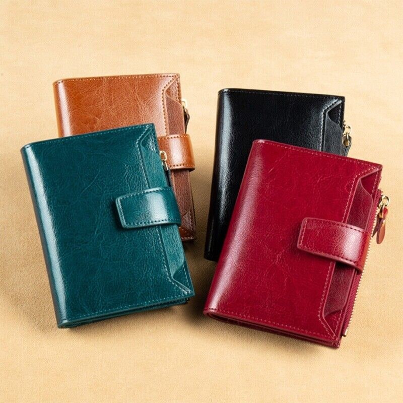 Women's Bifold Wallet with Snap Closure Zipper Pocket and Card Slots - Image 1