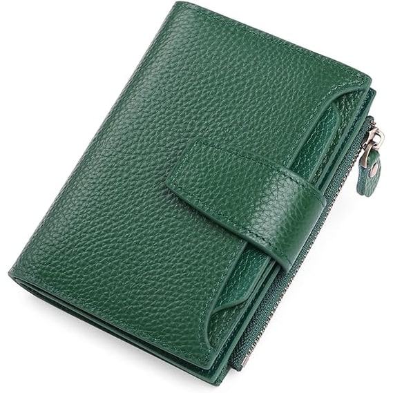 Women's Bifold Wallet with Snap Closure Zipper Pocket and Card Slots - Image 19