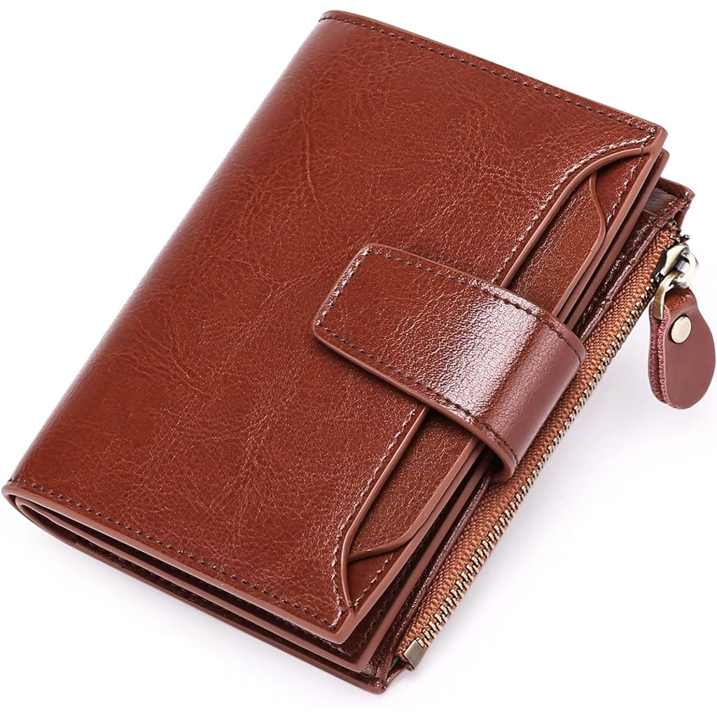 Women's Bifold Wallet with Snap Closure Zipper Pocket and Card Slots - Image 2