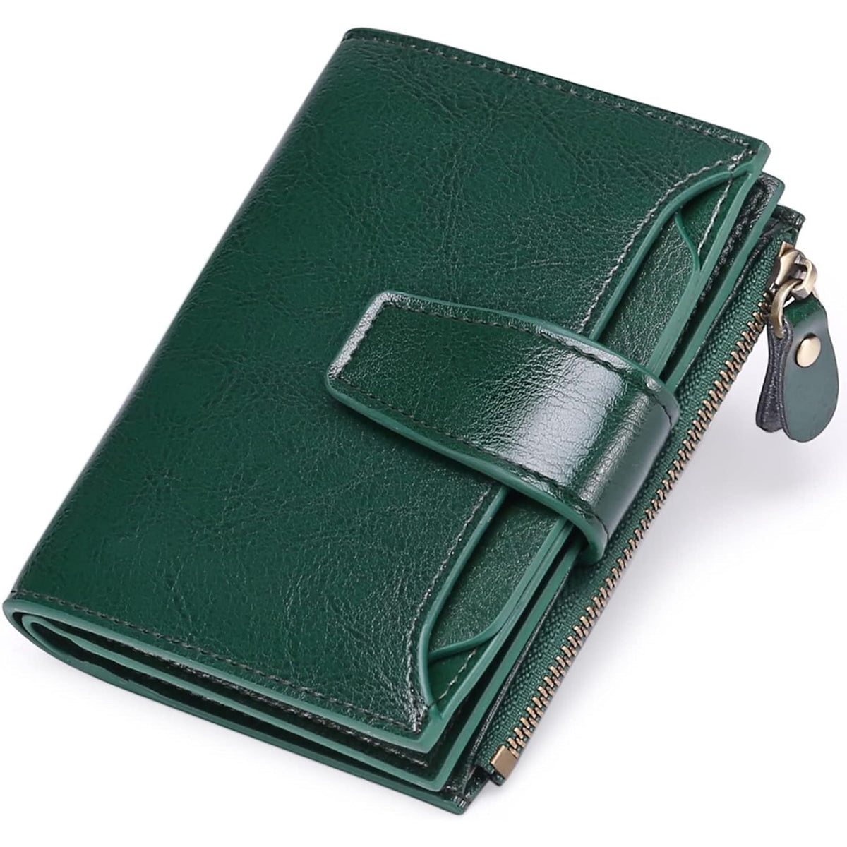 Women's Bifold Wallet with Snap Closure Zipper Pocket and Card Slots - Image 20
