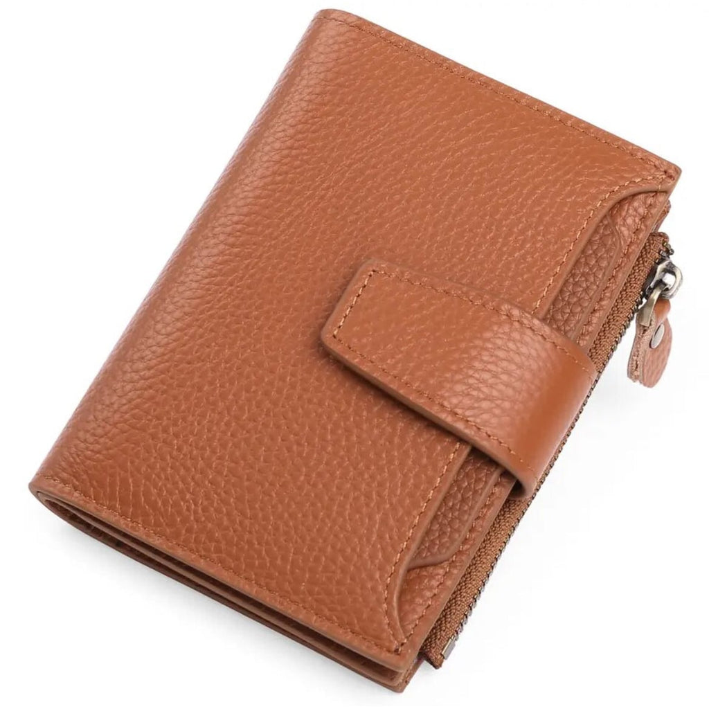 Women's Bifold Wallet with Snap Closure Zipper Pocket and Card Slots - Image 31
