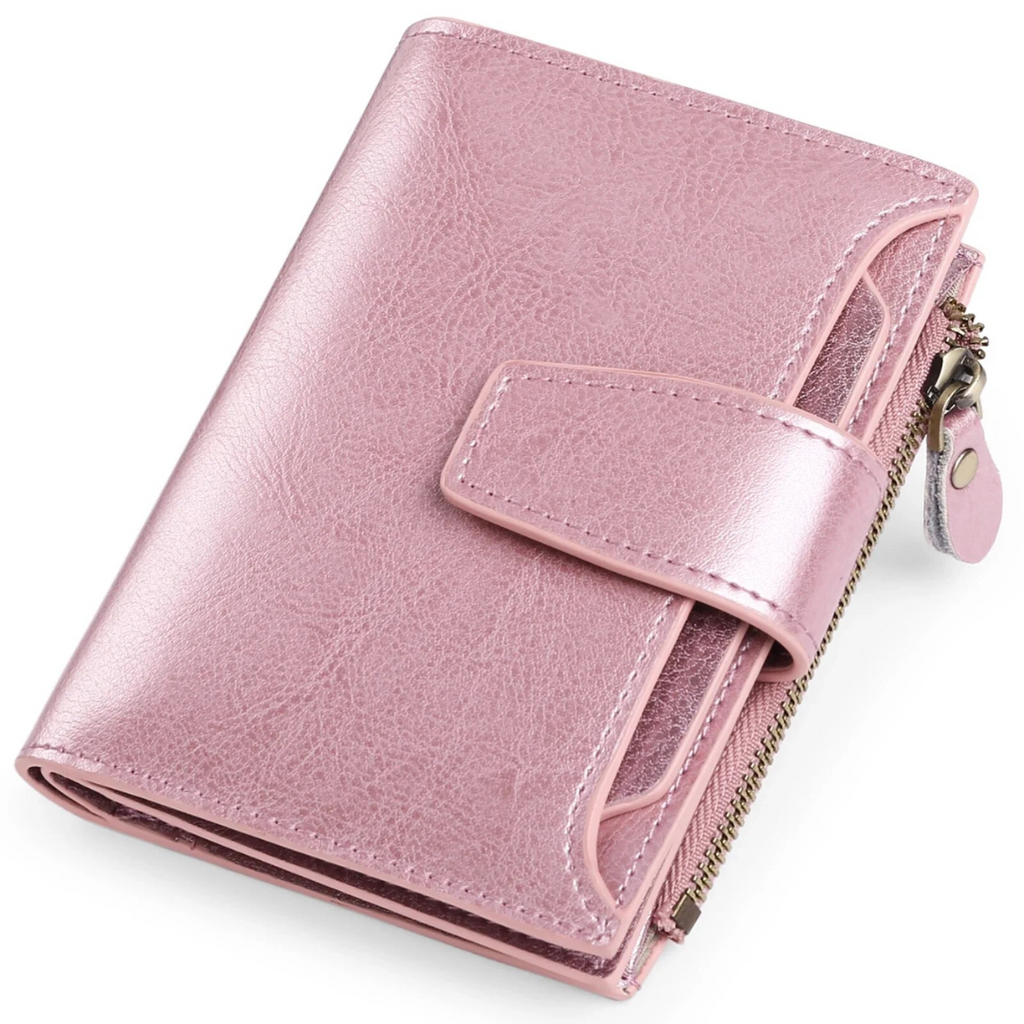 Women's Bifold Wallet with Snap Closure Zipper Pocket and Card Slots - Image 4