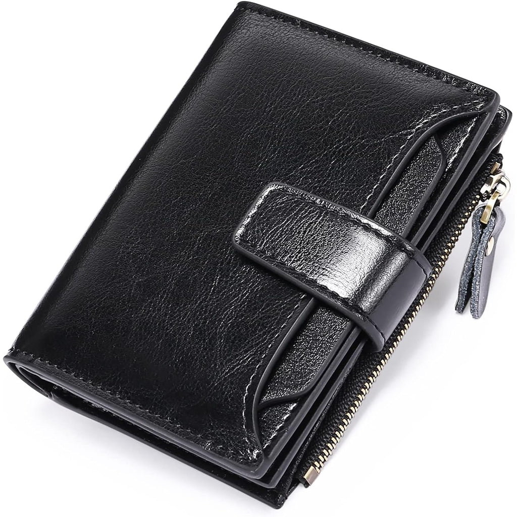 Women's Bifold Wallet with Snap Closure Zipper Pocket and Card Slots - Image 5