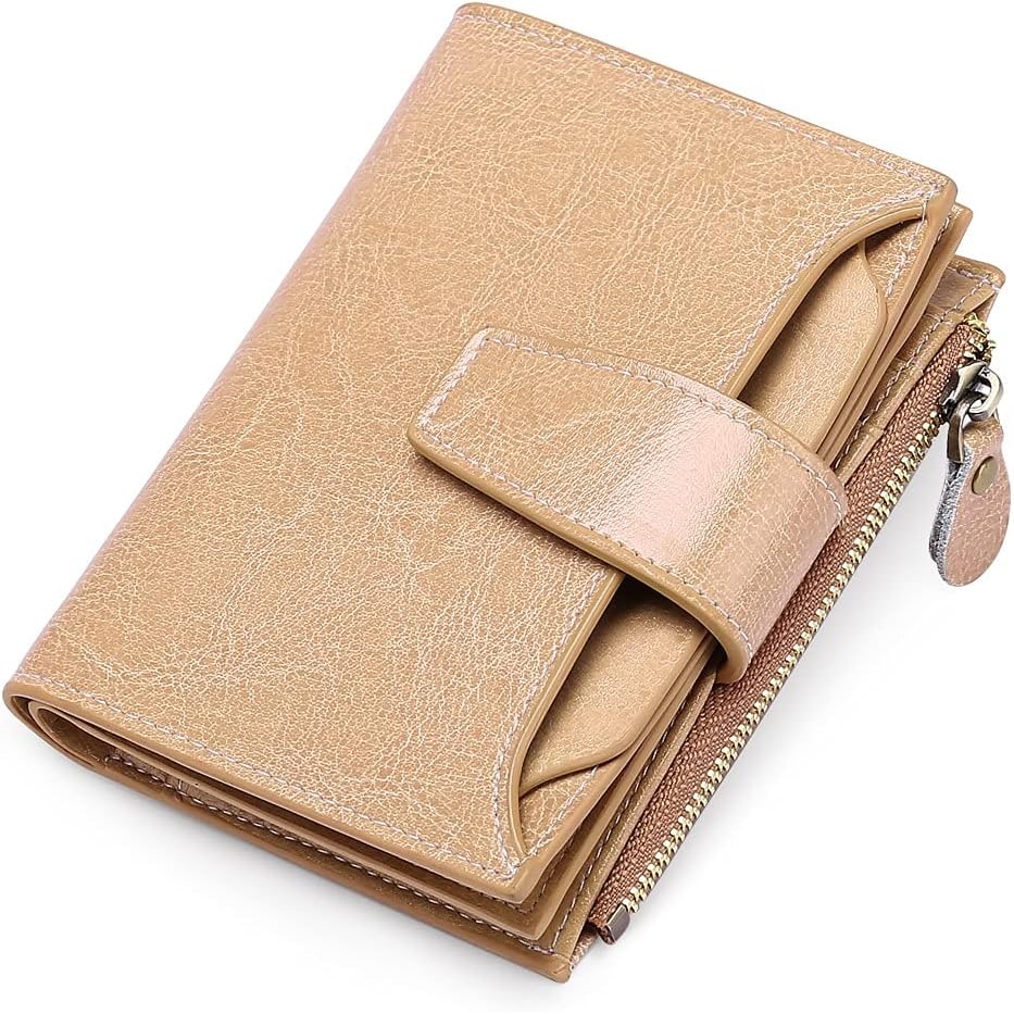 Women's Bifold Wallet with Snap Closure Zipper Pocket and Card Slots - Image 7