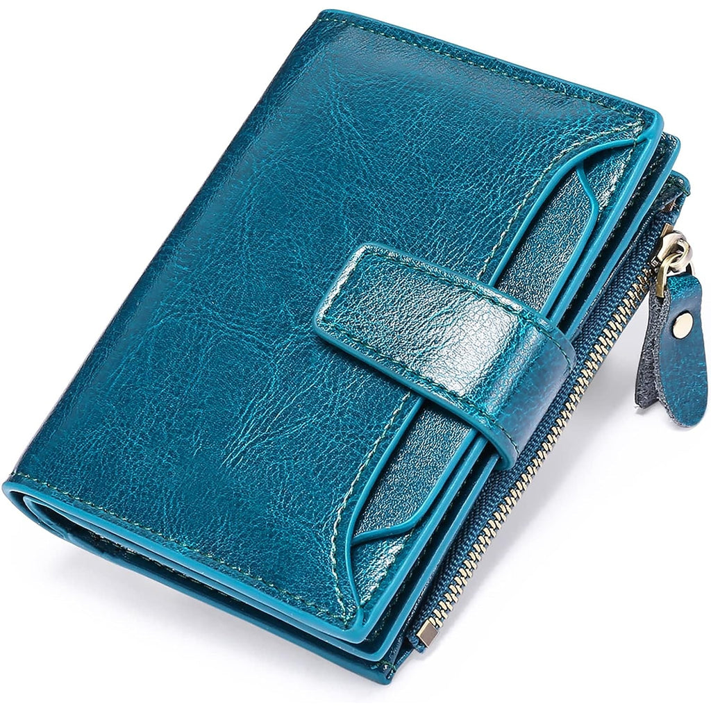 Women's Bifold Wallet with Snap Closure Zipper Pocket and Card Slots - Image 9