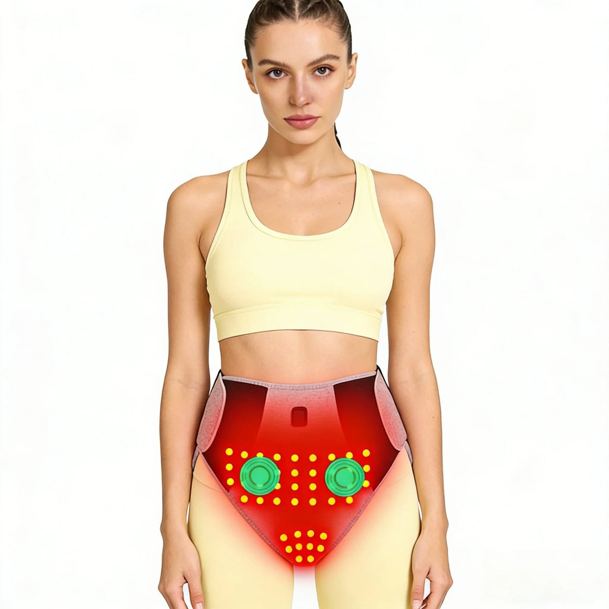 Women's Menstrual Heating Pad with Vibration Massage and Lower Back Wrap for Cramps - Image 1