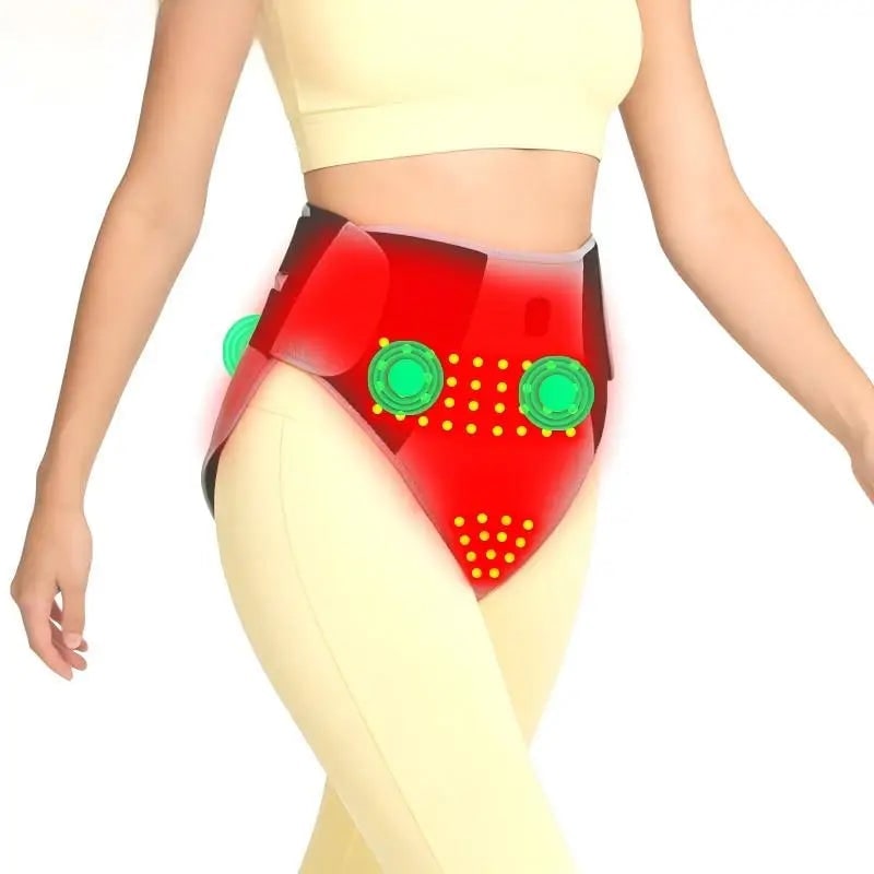 Women's Menstrual Heating Pad with Vibration Massage and Lower Back Wrap for Cramps - Image 8