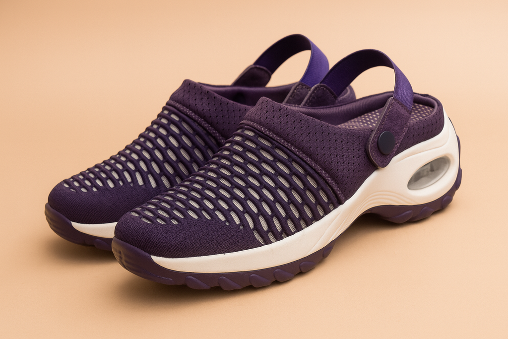Women's Platform Clogs with Breathable Mesh Air Cushion Sole and Adjustable Strap - Image 2