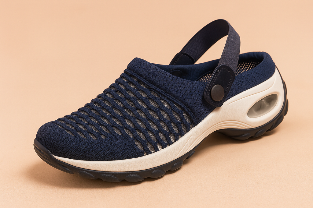 Women's Platform Clogs with Breathable Mesh Air Cushion Sole and Adjustable Strap - Image 3