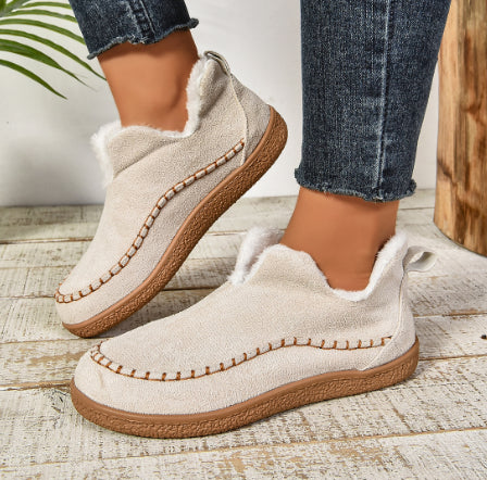 Women's Slipper Booties with Fleece Lining Sherpa Collar and Arch Support - Image 8