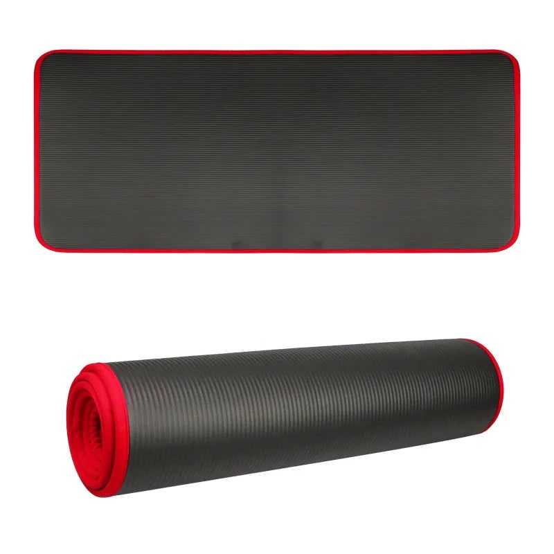 Yoga Mat with 10mm Thick Cushioning Non-Slip Surface and Fabric Bound Edges - Image 10
